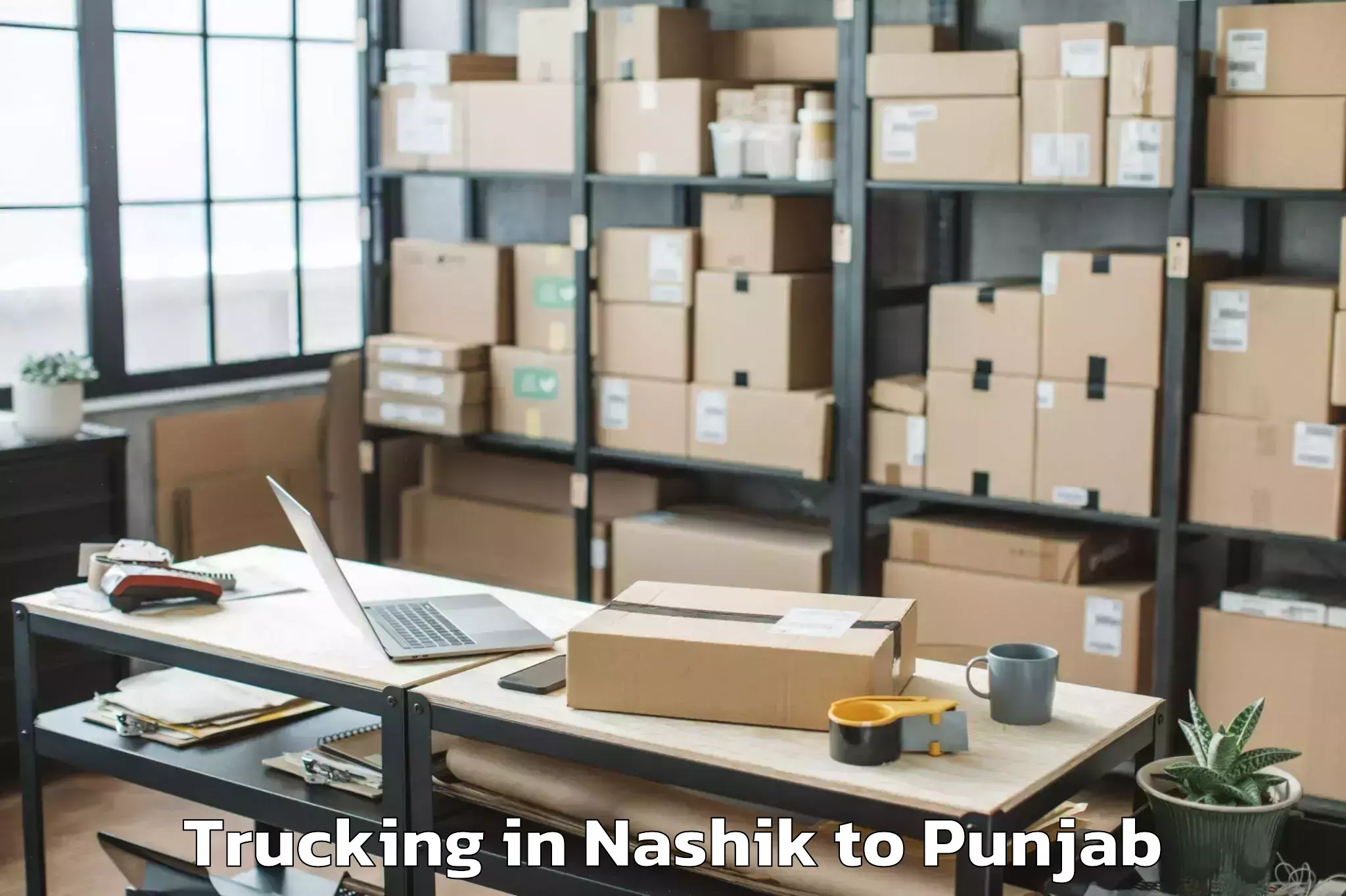 Leading Nashik to Gna University Phagwara Trucking Provider